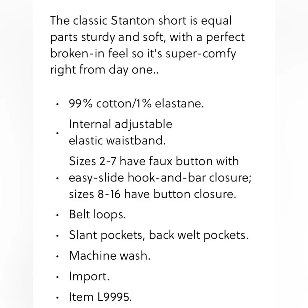 J. Crew crewcuts  Boys' stretch Stanton chino shorts